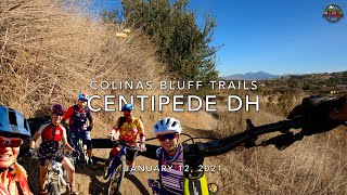 MTB Riding Centipede DH at Colinas Bluffs, Jan...