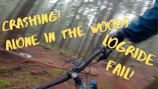 Riding Wet Logs Alone In The Woods | Crash and...