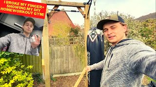 Showing my DIY GYM+ How I broke my finger!