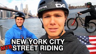EPIC MTB STREET RIDING IN NEW YORK CITY *huge...