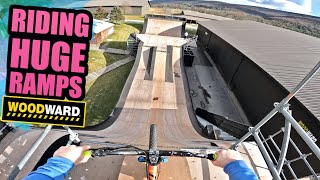 RIDING MTB ON HUGE RAMPS AT WOODWARD - BIGGEST...