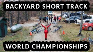 We put on a SHORT TRACK RACE in their backyard