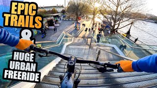 RIDING EPIC JUMP TRAILS AND HUGE URBAN MTB...