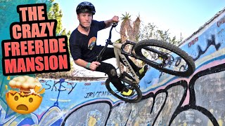 RIDING THE CRAZY FREERIDE MANSION - HUGE MTB...
