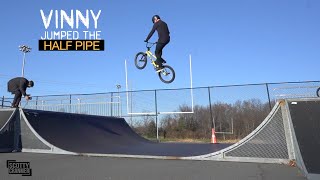 VINNY FINALLY JUMPED THE HALF PIPE!