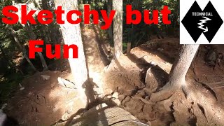 Riding some fun and sketchy trails in Whistler...