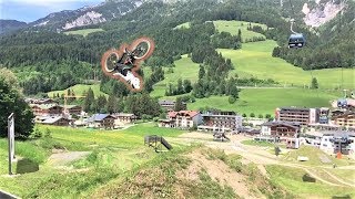 BACKFILP on the BIG bike + SHREDDING the track...