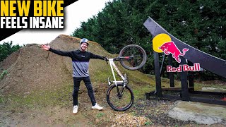 RIDING MY NEW JUMP BIKE ON THE HUGE SLOPESTYLE...