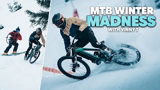 MTB Ripping through SNOW & ICE with Vinny...