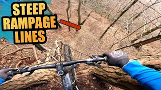 STEEP RAMPAGE STYLE MTB LINES AND A HEAVY CRASH!