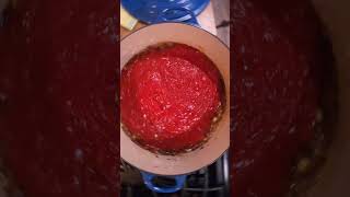 Making the sauce for Christmas