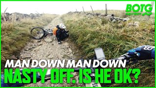 Malham Moor EMTB XC Ride. MAN DOWN IN THE FOG,...