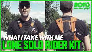 SOLO MTB RIDING WHAT I BRING WITH ME.