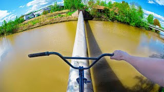 BMX SKINNY RIDE OVER MUD BATH