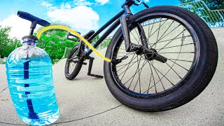 PUMPING BMX WHEELS WITH WATER