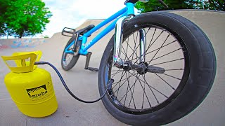 FILLING HELIUM IN MY BMX TIRES