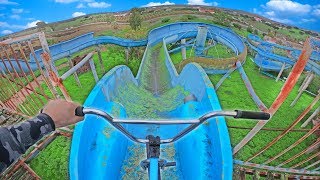 BMX RIDING IN WET ABANDONED WATERPARK PORTUGAL