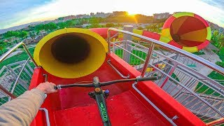 MTB RIDING DOWN WATERPARK TUNNEL