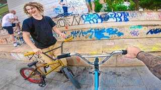 BMX RIDING WITH HOMELESS BMXER