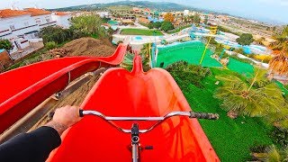 BMX RIDING: SNEAKING INTO INSANE WATERPARK!
