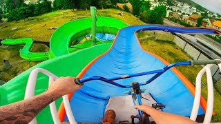 SNEAKING MINI BMX INTO WATERPARK!