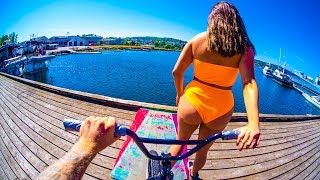 BMX WATER JUMP TRICKS!