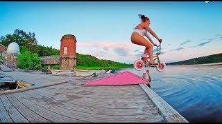 MINI BMX GIRLFRIEND WATER JUMP!!