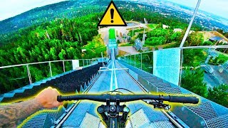 DOWN THE DEATH RAMP - MTB DOWNHILL JUMP!