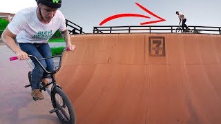 MY HIGHEST EVER FLIP DROP ON BMX!!