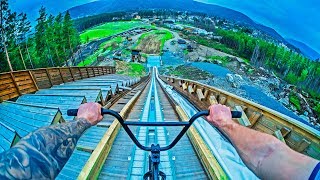 MAX SPEED BMX TRICKS ON A SKI JUMP!