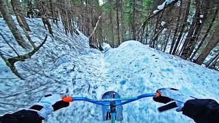 MY FIRST TIME RIDING SNOW BMX DOWNHILL!