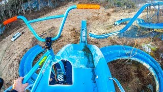 MAX SPEED SNOW BMX CRASH IN WATERPARK!