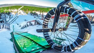 MOST DANGEROUS BMX HILLBOMB ON SKI JUMP!