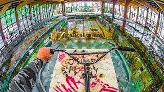 BMX STUNTS IN CRAZY ABANDONED POOL!