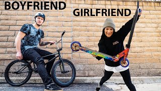 BMX VS SCOOTER GAME OF BIKE GIRLFRIEND VS...
