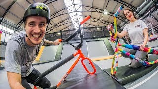 TRAMPOLINE PARK BMX GAME OF BIKE!!