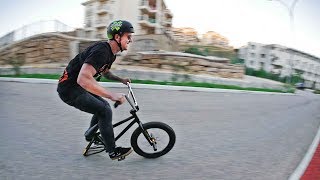 SUPER FAST BMX HILLBOMB WITH NO WHEEL!