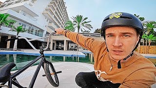 Riding BMX in an EMPTY HOTEL