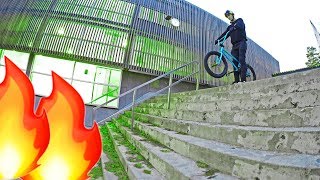MY BIGGEST TAILWHIP DOWN STAIR! (BMX DROP)