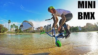 MINI BMX RIDING IN WATER FOUNTAINS!...