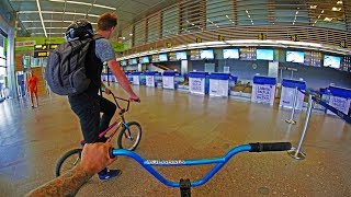 BMX RIDING AT AN AIRPORT!