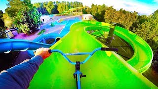 BMX RIDING AT INSANE WATERPARK!!
