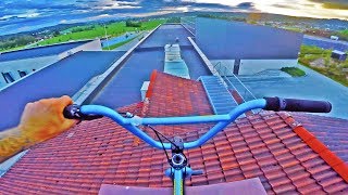CLIMBING A SUPER SKETCHY ROOF TO RIDE BMX!