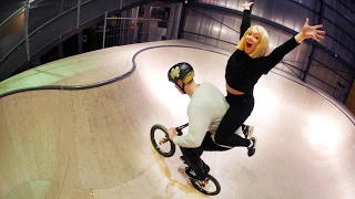 CRAZY BMX RIDING WITH GIRLFRIEND ON MY BACK!