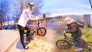 SMALL KID HELPS ME DO MY DREAM BMX TRICK!!