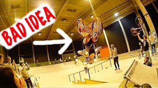 WE RODE THE X-GAMES PARK!!(BIG CRASH)