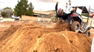 JUMPING 2OFT ON THE BACK OF A RZR (GONE WRONG)