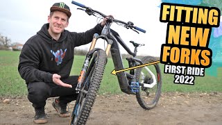FITTING NEW FORKS ON MY ENDURO BIKE - FIRST...