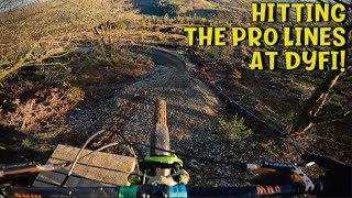 HITTING THE PRO LINES AT DYFI BIKE PARK!!!