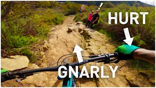 GNARLY TRAIL vs HURT WRIST! Laguna's 'T&A'...